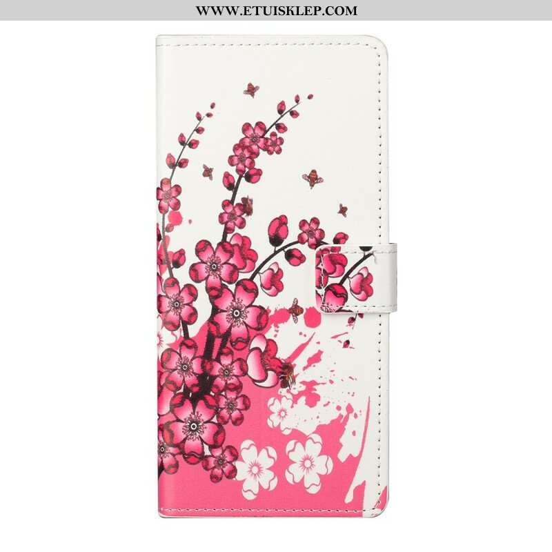 Etui Folio do Samsung Galaxy S21 5G Tropikalne Kwiaty